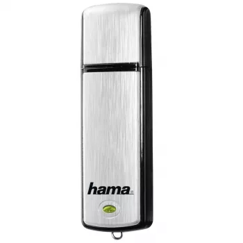 Hama FlashPen Fancy 16GB USB 2.0 atmintinė, ištraukiama, juoda/sidabrinė 00181081