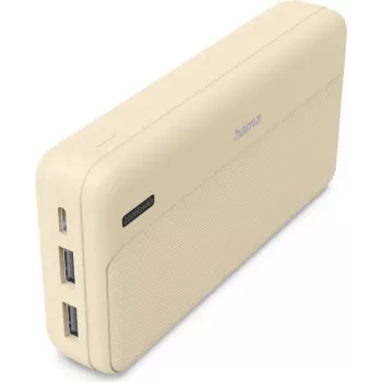 Hama Power Pack Pocket 20, 20000 mAh, 2x USB-A, smėlio (00201775)