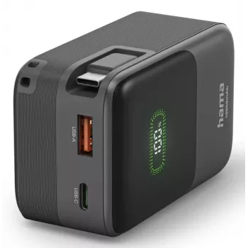 Hama Power Pack Roll Up 10000mAh USB-C PD 20W greito įkrovimo power bankas, juodas, 00201784