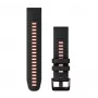 Garmin QuickFit 22 mm silikoninė laikrodžio apyrankė, juoda/raudona (010-13280-06)