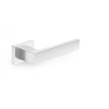HANDLE DOOR CUBE RT CHROME – Polished Chrome Lever Door Handle Set with Square Rosette