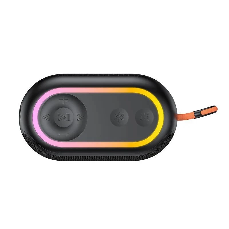 HAVIT SK809BT nešiojamas Bluetooth 5.0 garsiakalbis, 5W, IPX5, TWS, USB-C, AUX, microSD, juodas
