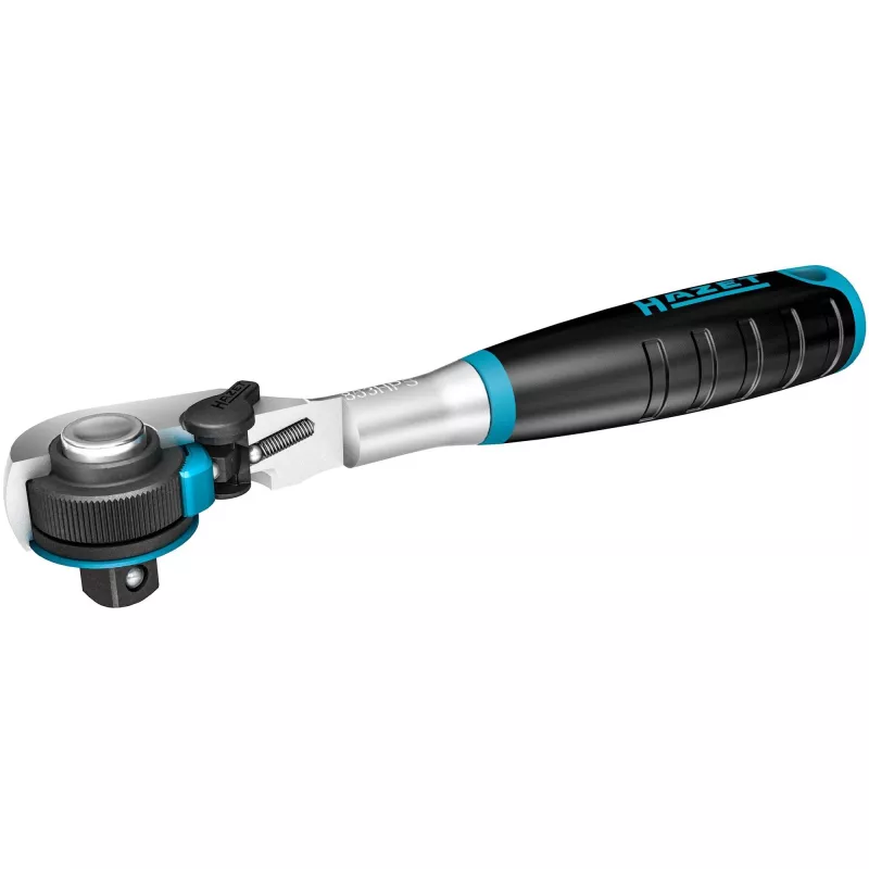 HAZET HiPer 863HPS smulkiaaigė reversinė reketinė rankena 1/4 colio pavara, 90 dantų, 115 mm