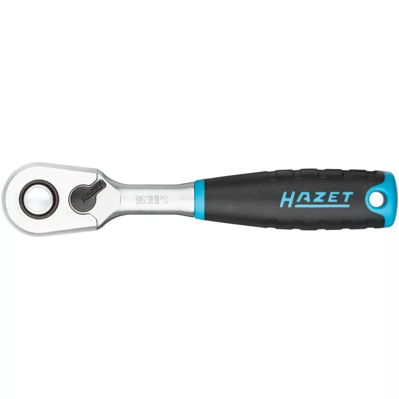 HAZET HiPer 863HPS smulkiaaigė reversinė reketinė rankena 1/4 colio pavara, 90 dantų, 115 mm
