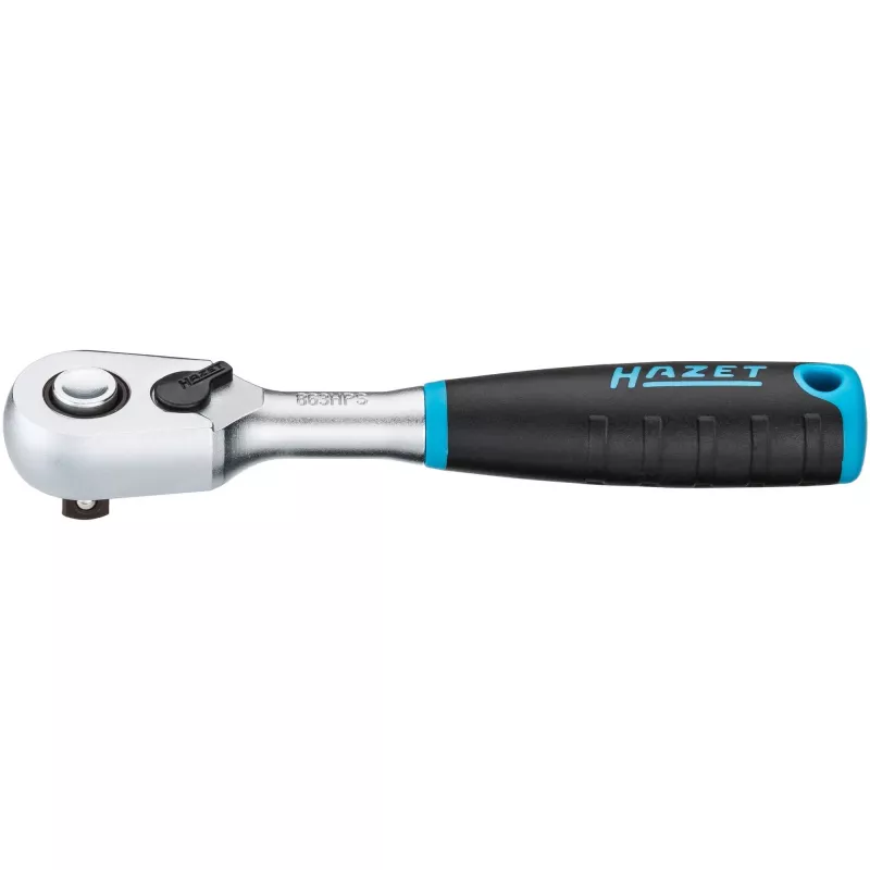 HAZET HiPer 863HPS smulkiaaigė reversinė reketinė rankena 1/4 colio pavara, 90 dantų, 115 mm