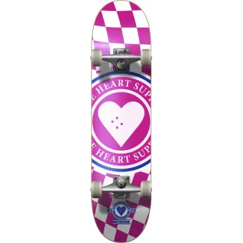 Heart Supply Insignia Check Complete Skateboard 7.75 Pink