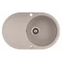 HELIKA Kriauklė Clarus SR101-110AW Arktinė Balta Granito Kompozito Virtuvinė Kriauklė