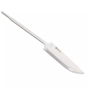 HELLE K75 Eggen peilio geležtės ruošinys, trigubai laminuotas nerūdijantis plienas, 101 mm, drop point, Scandi galandimas, Norvegija