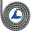 HellermannTyton HWPP25L2 kabelių spiralinis apvyniojimas - 2 m, 25 mm, juoda, polipropilenas (PP)