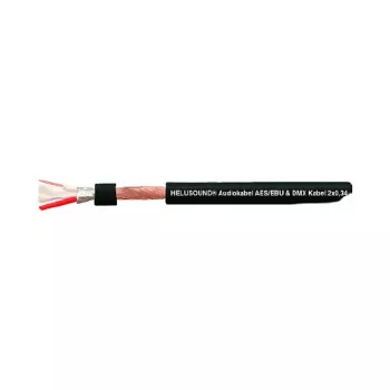 HELUKABEL HELU LIGHT DMX laidas 2x0,34 mm² juodas AES/EBU skaitmeninio garso kabelis 400032