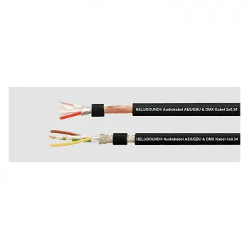 HELUKABEL HELU LIGHT DMX kabelis 4x0,34 mm² juodas AES/EBU ir DMX skaitmeninės garso kabelis 400033