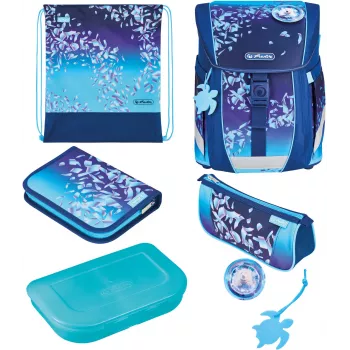 Mokyklinė kuprinė Herlitz FiloActive Plus Blue Ice 5 dalių rinkinys