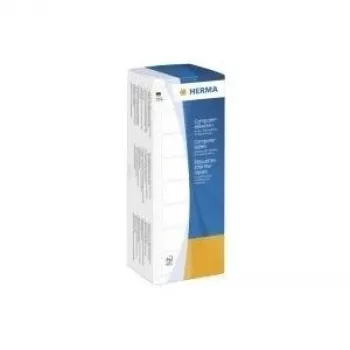 HERMA 8113 nepertraukiamos vėduoklinės etiketės 101,6 x 48,4 mm baltos matinės su nuolatiniu klijų sluoksniu, 3000 etikečių