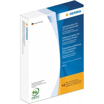 HERMA DP1 apvalios geltonos matinio popieriaus etiketės, 19 mm skersmens, 10000 etikečių rulone, nuolatinis klijavimas, automatinėms ženklinimo sistemoms 2741