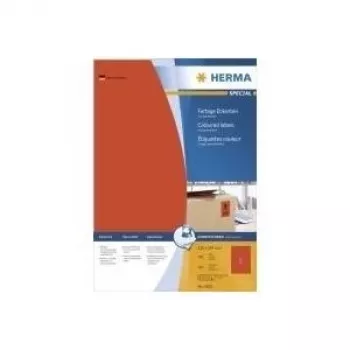 HERMA Special 4402 Permanentiniai matiniai raudoni A4 popieriniai lipdukai - 100 lapų (100 lipdukų)
