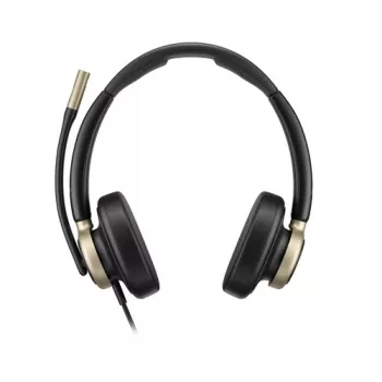 Hewlett Packard Poly Mission 820 Stereo USB laidinės ausinės su triukšmą slopinančiu mikrofonu - juodos spalvos