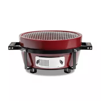 Hibachi EVO ROUND RR apvalus kamado grilis, raudonas