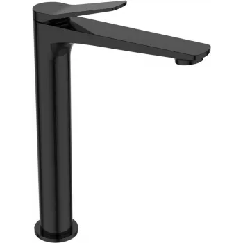 High Peak aukštas praustuvo maišytuvas Nestos Black Gloss