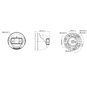 Hikvision DS-2CD1383G2P-LIUF/SL 8 MP Smart Hybrid Light Turret IP kamera su dvipusiu garsu, 2.0 mm objektyvas