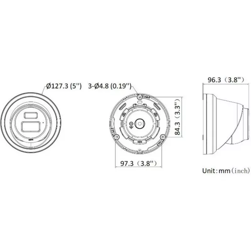 Hikvision DS-2CD2343G2-LI2U(2.8mm) 4MP kupolinė IP vaizdo kamera, Live-Guard, AcuSense, juoda