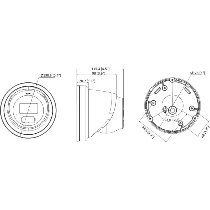 Hikvision DS-2CD2367G3-LIS2UY/SL 2.8mm 6MP lauko tinklo kupolinė kamera su AcuSense, dvipusiu garsu ir balta šviesa