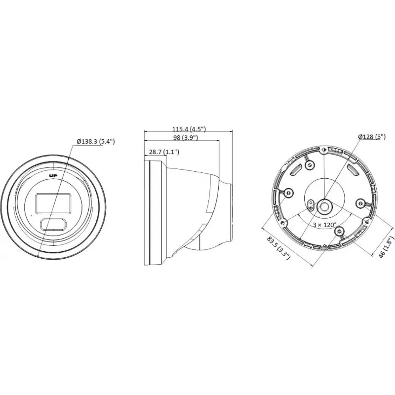 Hikvision DS-2CD2367G3-LIS2UY/SL 2.8mm 6MP lauko tinklo kupolinė kamera su AcuSense, dvipusiu garsu ir balta šviesa