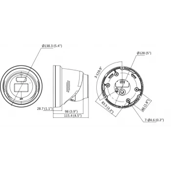 Hikvision DS-2CD2367G3-LIS2UY/SRB 6MP AcuSense kupolinė tinklo kamera, 2.8 mm, juoda