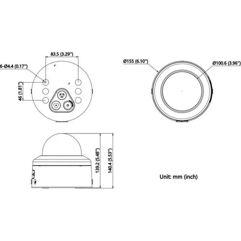 Hikvision DS-2CD2786G3-IPTRZSY 8MP lauko kupolinė IP vaizdo kamera su motorizuotu 2.8-12mm objektyvu, AcuSense, ColorVu, 40m IR, IP67