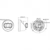 Hikvision DS-2CE72KF3TP-DLS(180°) 3K kupolinė CCTV kamera su 2,8 mm objektyvu, 100° matymo lauku, balta šviesa, IP67, 12 VDC
