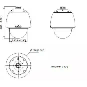 Hikvision DS-2DE5432WG1-E 4MP PTZ kupolinė IP vaizdo kamera, 32x optinis priartinimas, 150 m IR, PoE+