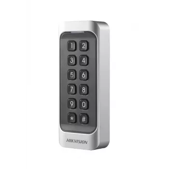 Hikvision DS-K1107AMK artumo skaitytuvas su klaviatūra, Mifare, 13,56 MHz, Wiegand/RS-485, IP65