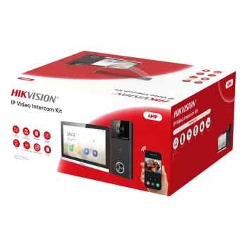 Hikvision DS-KIS610-P IP vaizdo domofono rinkinys su 7 colių jutikliniu ekranu, 2MP lauko stotele, Wi-Fi ir PoE