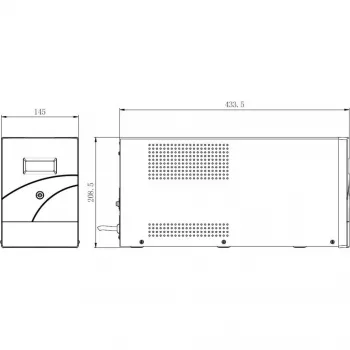 Hikvision DS-UPS3000-R(O-STD)/EU 3000 VA 2400 W online dvigubos konversijos stovo UPS (2U)