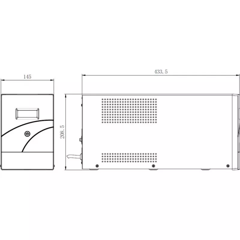 Hikvision DS-UPS3000-R(O-STD)/EU 3000 VA 2400 W online dvigubos konversijos stovo UPS (2U)