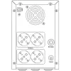 Hikvision DS-UPS3000-R(O-STD)/EU 3000 VA 2400 W online dvigubos konversijos stovo UPS (2U)