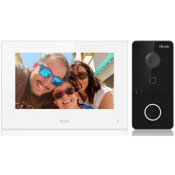 HILOOK IP vaizdo durų skambučio rinkinys (IP-VIS-SLIM-W) – 2MP lauko stotis + 7 colių vidaus stotis, Wi-Fi, PoE