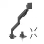 HISMART HS085339 Monitor Arm 24–57 col. ekranams, dujinis spyruoklinis laikiklis, juodas