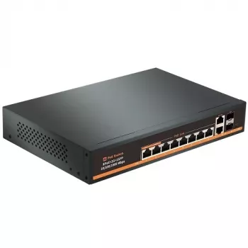HISMART PoE Switch 1000Mbps 8-Port + 2G Uplink + 2G SFP
