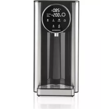 HNC HWS 8731 elektrinis virdulys su temperatūros valdymu, 1,7 L, 2200 W, stiklas ir nerūdijantis plienas, palaiko šilumą, mėlynas LED, 360° pagrindas