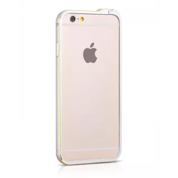 Hoco Apple iPhone 6 / 6s Blade Series Fedora Metal Bumper HI-T026 sidabrinis