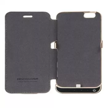 Hoco Ultra Thin Battery Case 3000mAh su odine dėklu, skirta Apple iPhone 6/6S, juoda