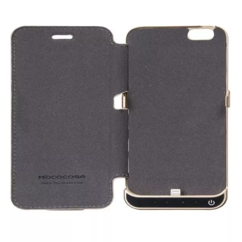 Hoco Ultra Thin Battery Case 3000mAh su odine dėklu, skirta Apple iPhone 6/6S, juoda