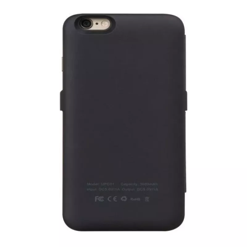 Hoco Ultra Thin Battery Case 3000mAh su odine dėklu, skirta Apple iPhone 6/6S, juoda