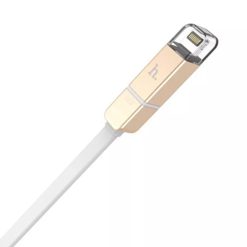 Hoco Universal UCL01 Multifunction Apple + Micro USB laidas, auksinis, 1 m