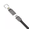 Hoco Universal UCL01 Multifunction Apple + Micro USB kabelis, sidabrinis, 1,2 m
