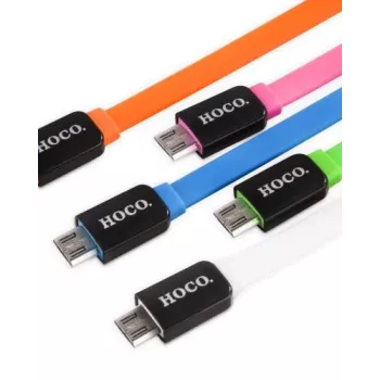 Hoco UPM02 Colorful Micro USB laidas, rožinis, 1 m