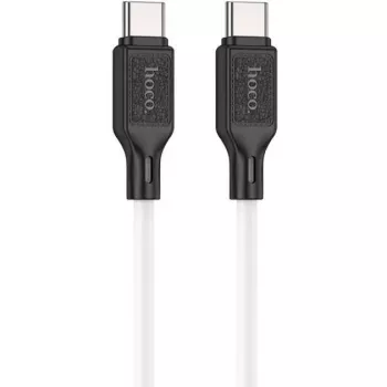 Hoco X90 Cool 60W Silicone Charging Data Cable for Type-C to Type-C White