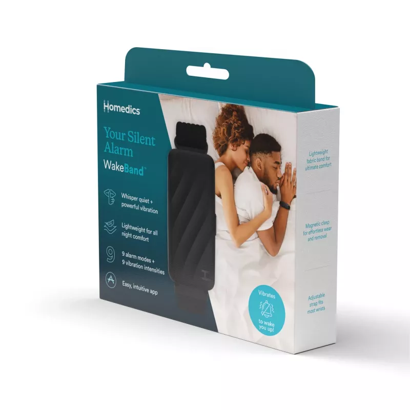 HoMedics SS-WB100BL-WW WakeBand – Jūsų tylus žadintuvas, mėlynas – nešiojamas vibracinis žadintuvas ir aktyvumo stebėjimo įrenginys