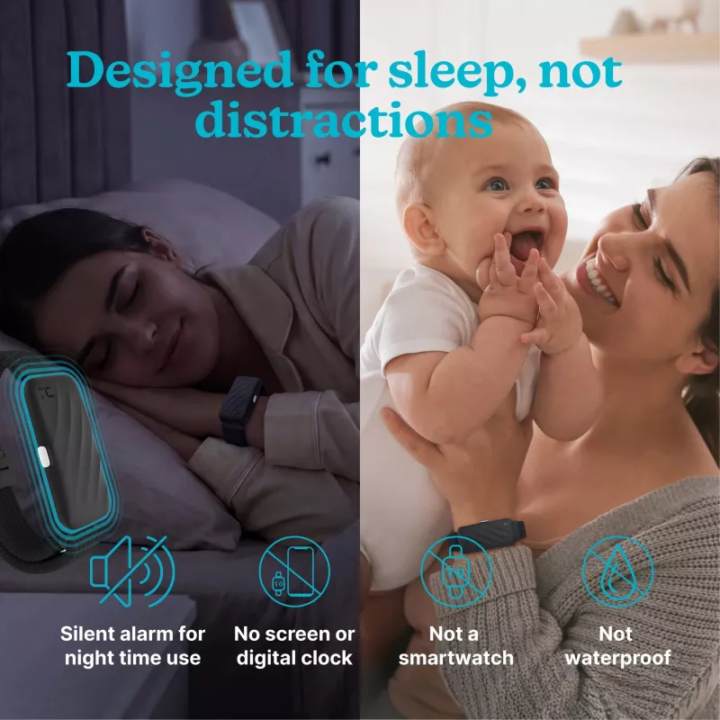 HoMedics SS-WB100BL-WW WakeBand – Jūsų tylus žadintuvas, mėlynas – nešiojamas vibracinis žadintuvas ir aktyvumo stebėjimo įrenginys
