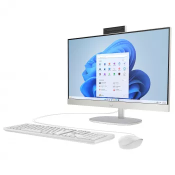 HP 24-cr0450ng All-in-One kompiuteris, 23,8 col. FHD IPS, Intel Core i5-1334U, 8 GB RAM, 512 GB SSD, Windows 11 Home, baltas